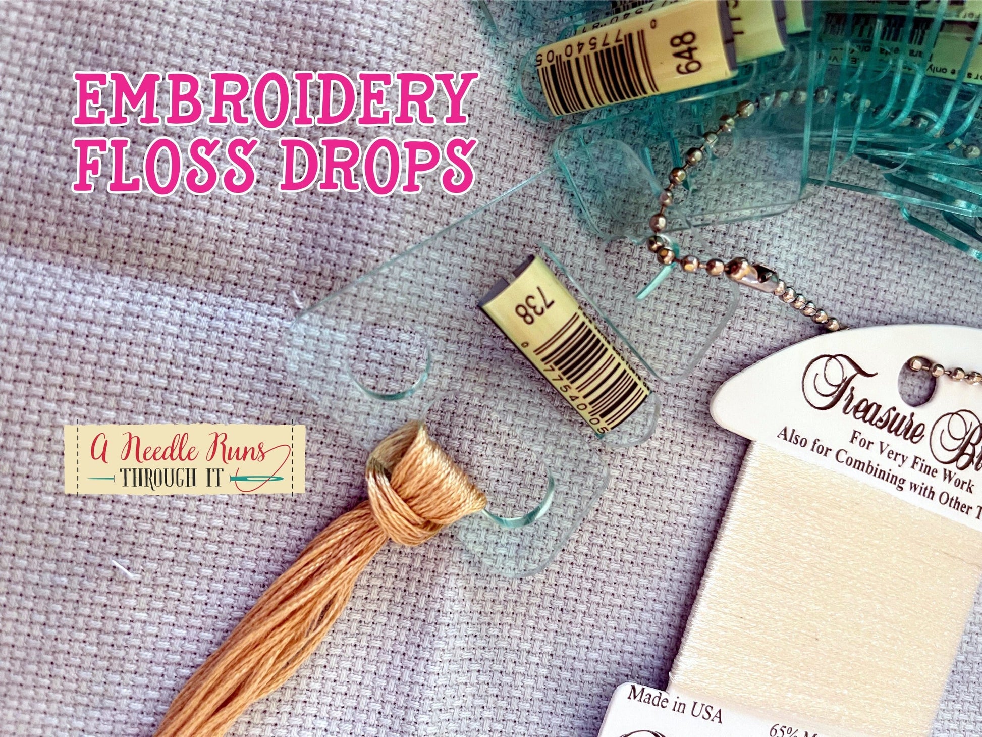 Embroidery Thread holder,acrylic floss keeper for embroidery thread.Thread minder Hand embroidery floss thread drops.Cross Stitch floss drop