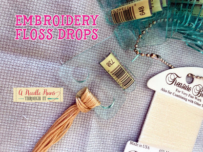 Embroidery Thread holder,acrylic floss keeper for embroidery thread.Thread minder Hand embroidery floss thread drops.Cross Stitch floss drop