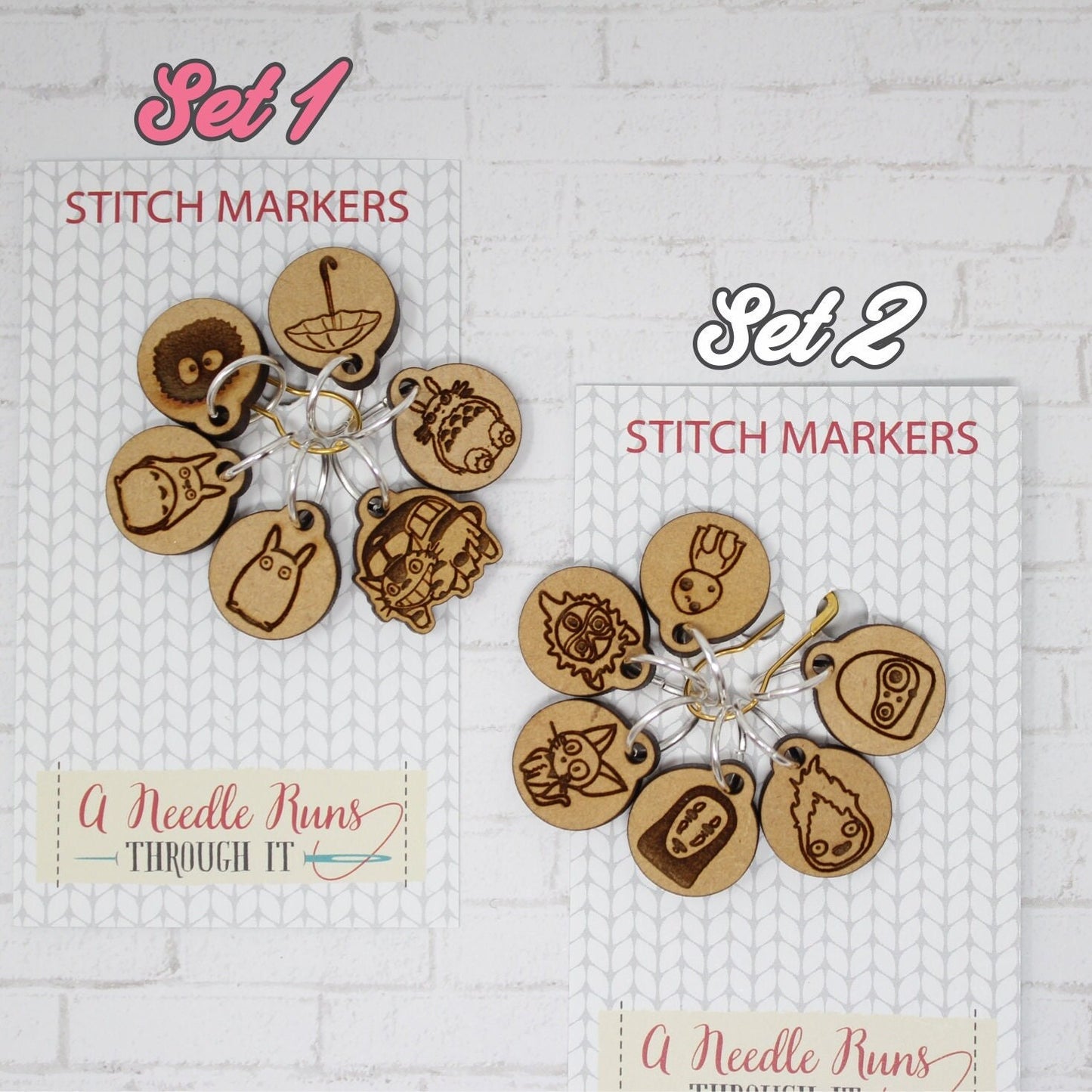 Forest friends. cute stitch markers for knitting and crochet. Progress keepers. Knitting stitch markers.