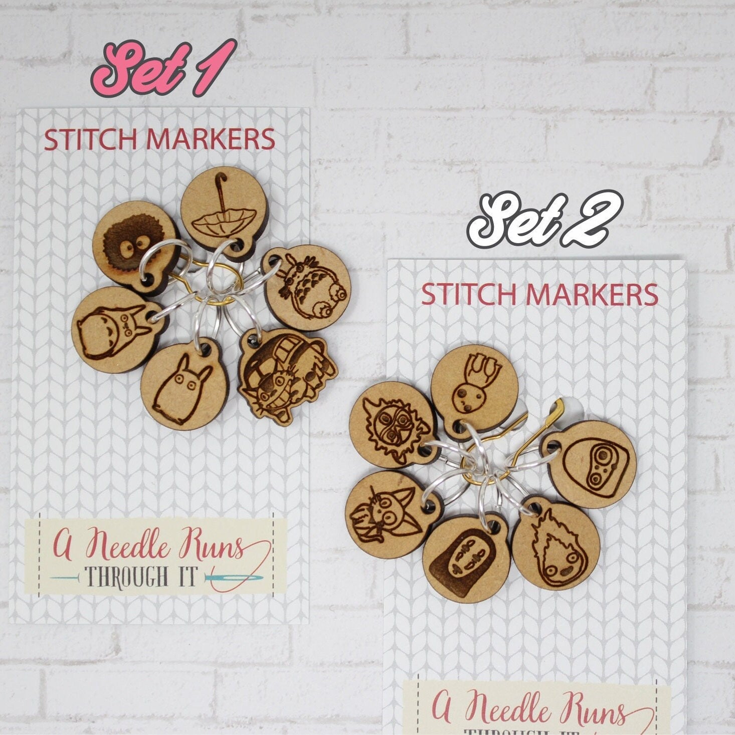 Forest friends. cute stitch markers for knitting and crochet. Progress keepers. Knitting stitch markers.