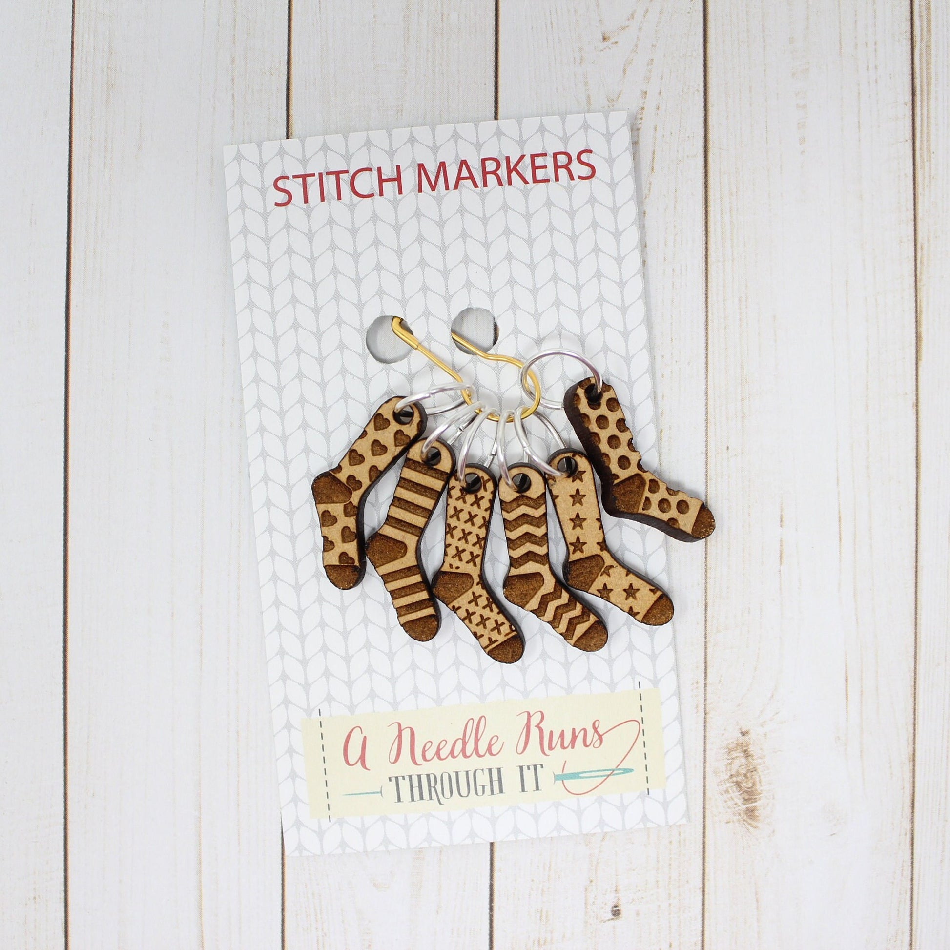 Tiny Socks stitch marker set, sock knitter, snag free stitch markers. Toe Up socks, crochet stitch markers, progress keepers. knitted socks