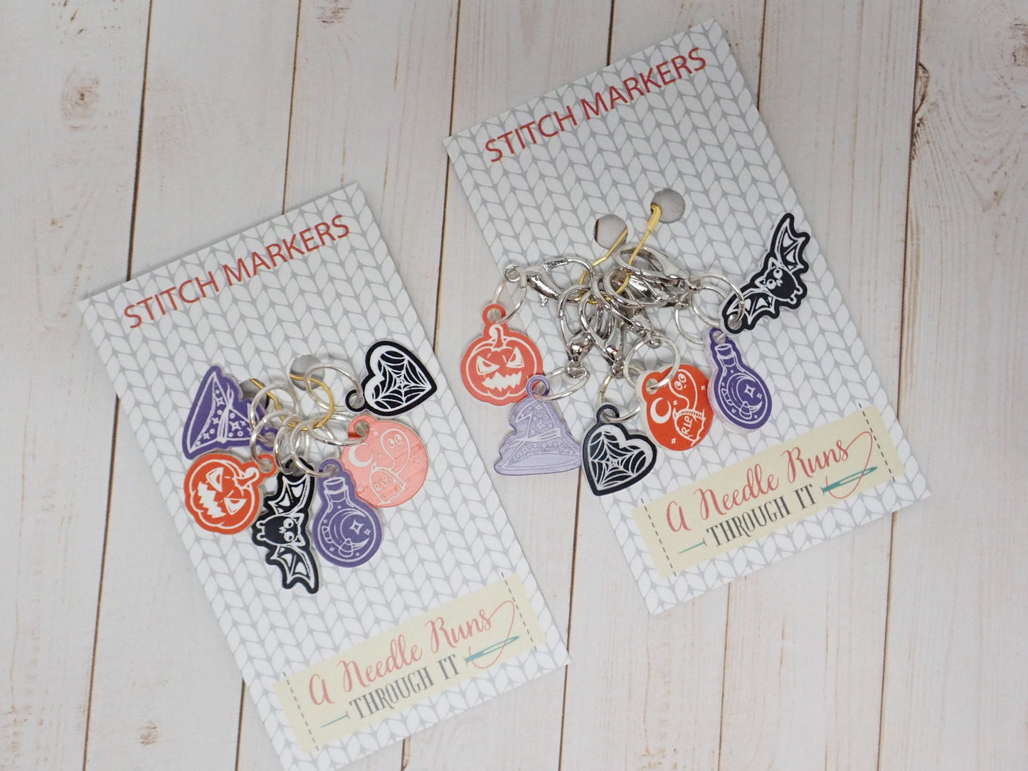 Halloween Stitch Marker Set, Spooky progress keepers, Knitting St. Markers, Crochet Markers. Halloween progress keepers. Pumpkin st. marker