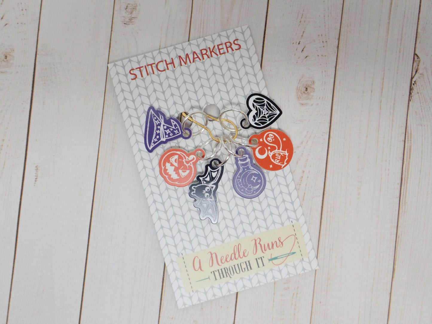 Halloween Stitch Marker Set, Spooky progress keepers, Knitting St. Markers, Crochet Markers. Halloween progress keepers. Pumpkin st. marker