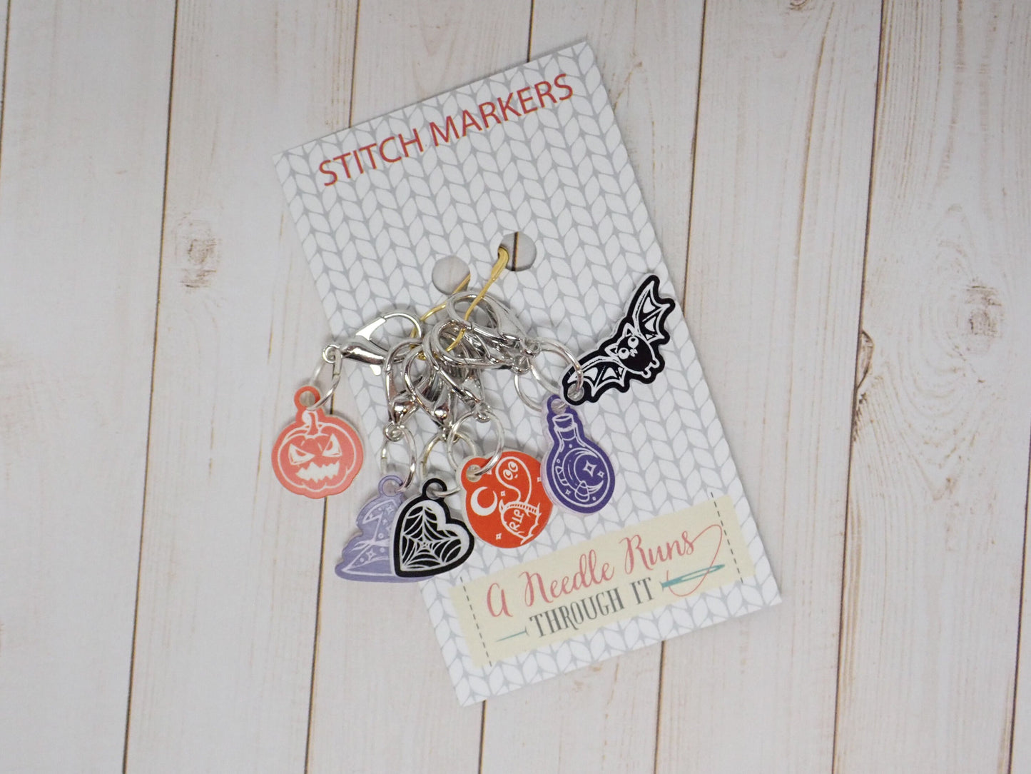Halloween Stitch Marker Set, Spooky progress keepers, Knitting St. Markers, Crochet Markers. Halloween progress keepers. Pumpkin st. marker