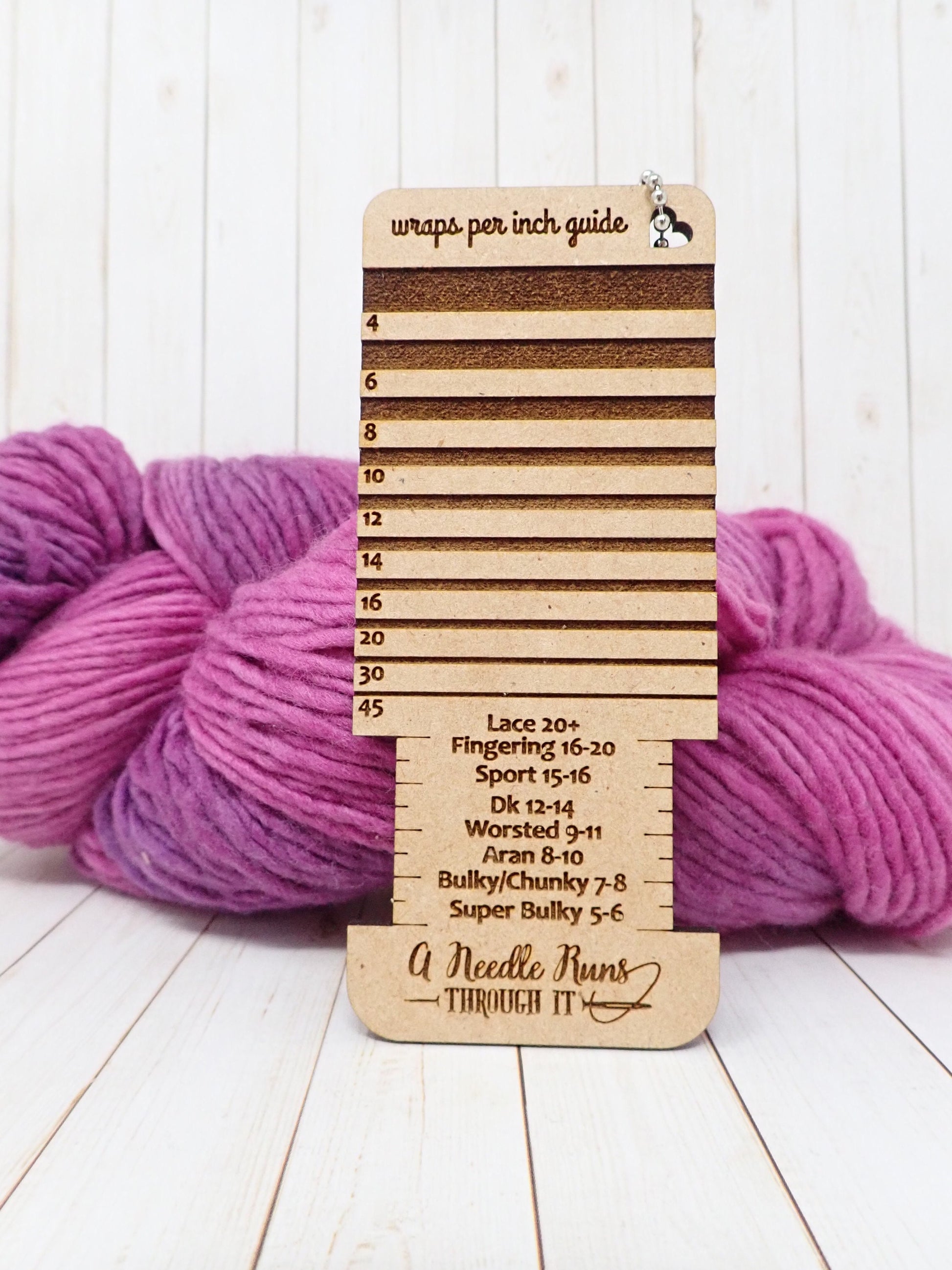 Wraps per inch wood guide. WPI guide tool. Spinner tools. handspinning WPI measure