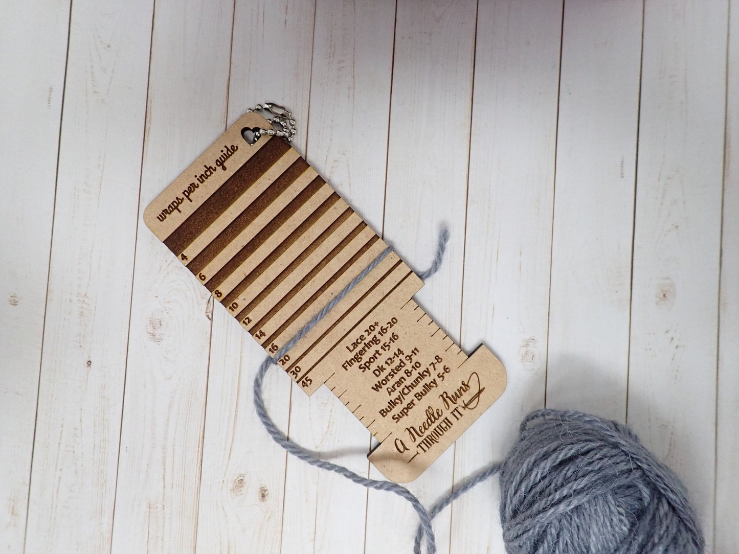 Wraps per inch wood guide. WPI guide tool. Spinner tools. handspinning WPI measure