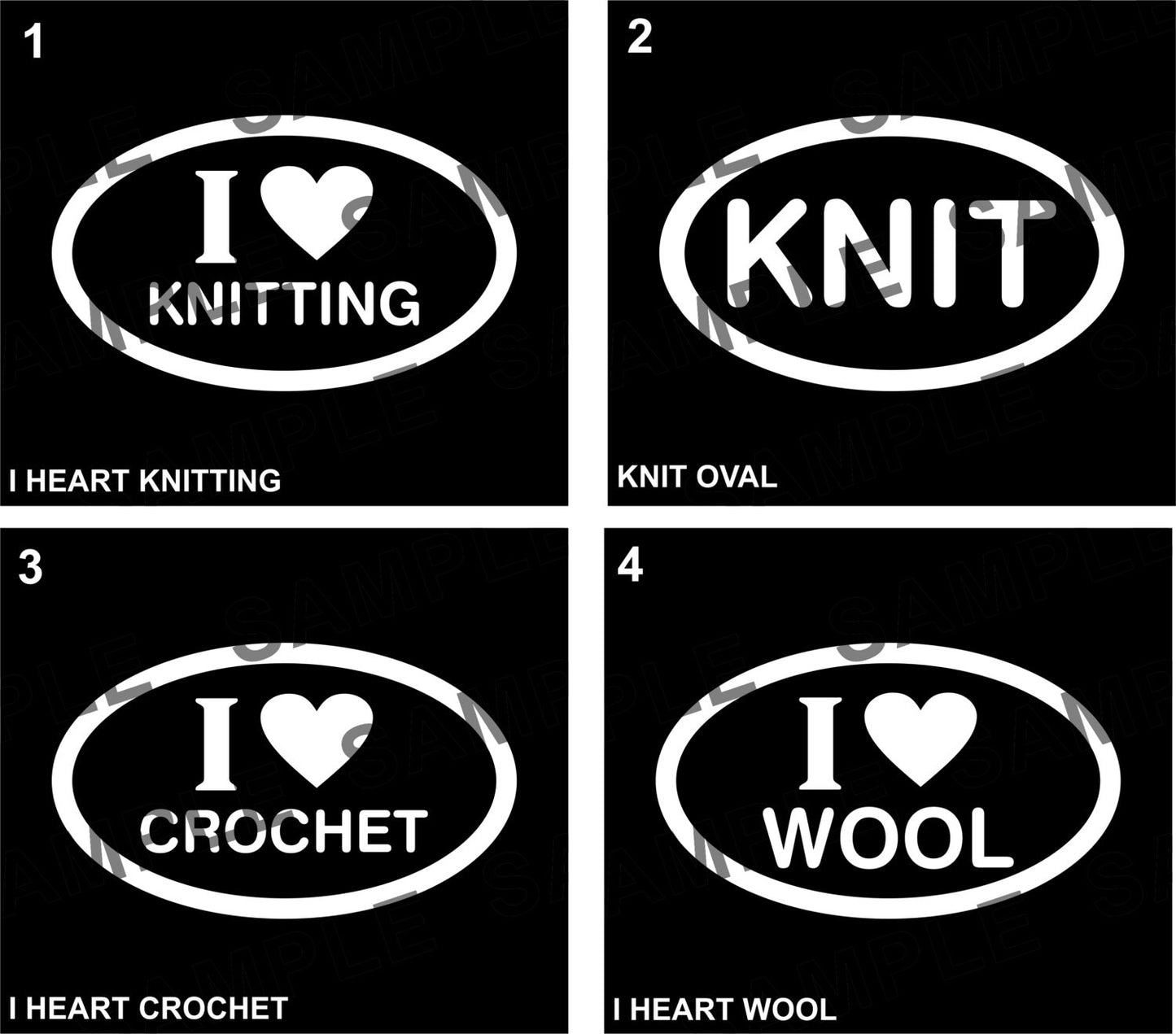 Crafty Knitting Car Decals, Laptop Decal, Vinyl Stickers for your car or window. Knitting Decals, Crochet Decals. water bottle sticker