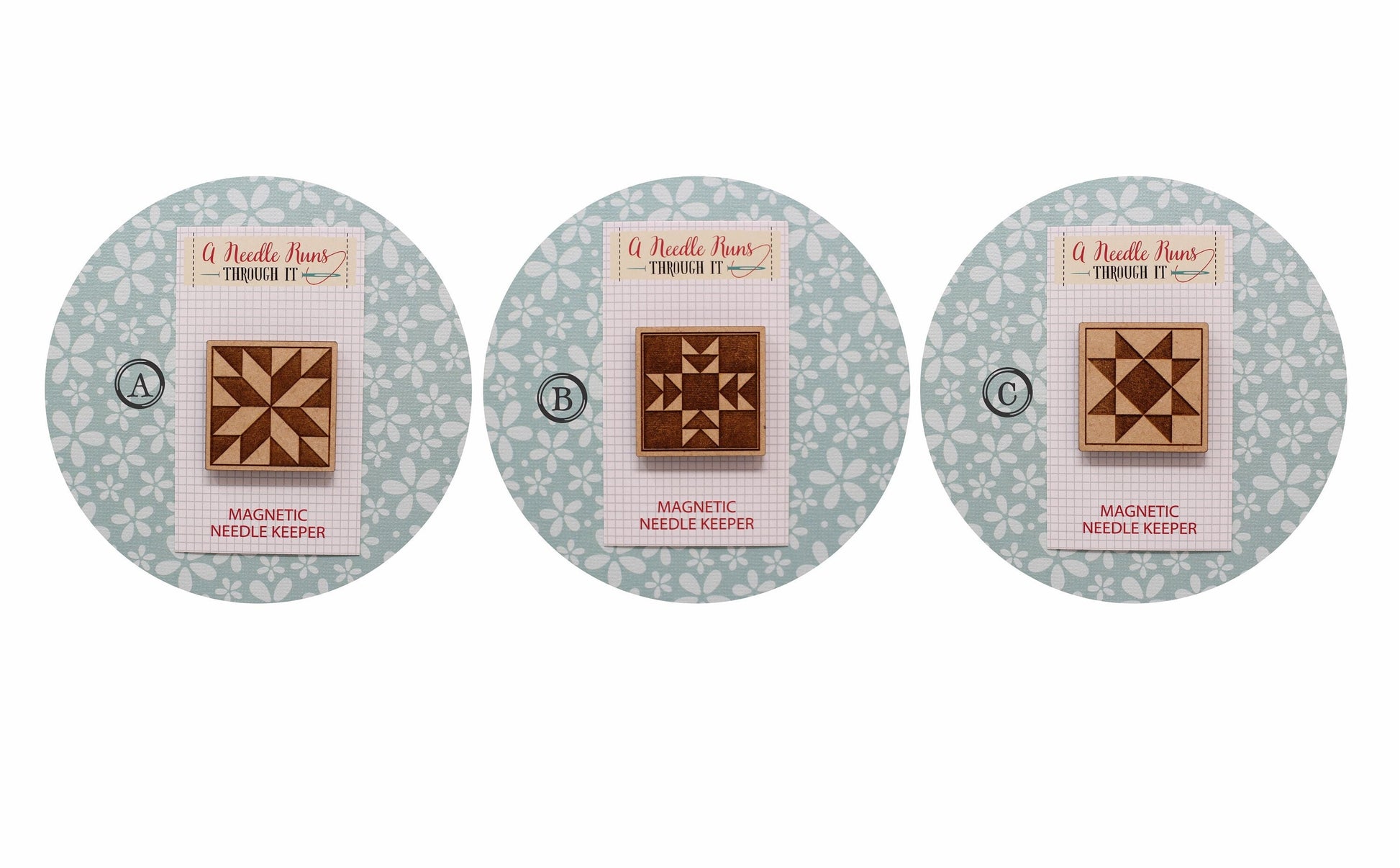 Cross Stitch Needle Minder, Cross Stitch Designs, Wood Magnetic Needle Minder. Hand embroidery, Needle Keeper. Gilmore Girls Needle Keeper