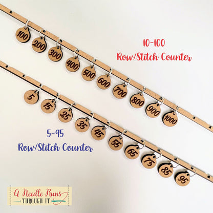 100-1000 numbers Row Counter Stitch markers. Row Counter for knitting or crochet. Stitch count markers for Knitting and Crochet