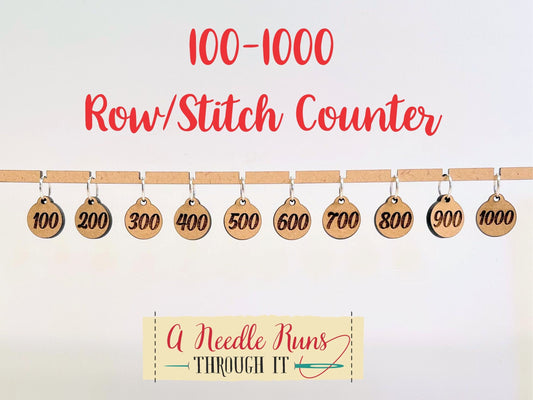 100-1000 numbers Row Counter Stitch markers. Row Counter for knitting or crochet. Stitch count markers for Knitting and Crochet