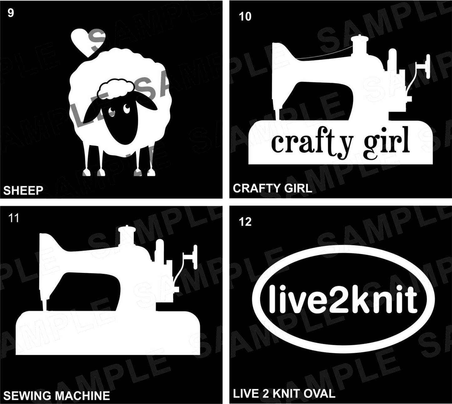 Crafty Knitting Car Decals, Laptop Decal, Vinyl Stickers for your car or window. Knitting Decals, Crochet Decals. water bottle sticker