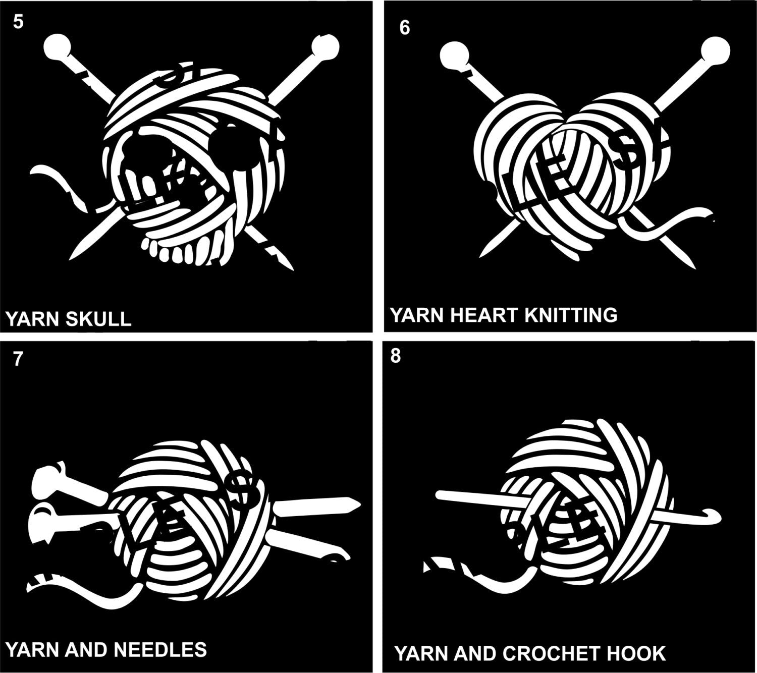 Crafty Knitting Car Decals, Laptop Decal, Vinyl Stickers for your car or window. Knitting Decals, Crochet Decals. water bottle sticker