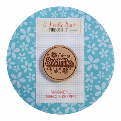 Cross Stitch Needle Minder, Swiftie needle minder, Wood Magnetic Needle Minder. Hand embroidery, Needle Keeper. Needle minder cross stitch