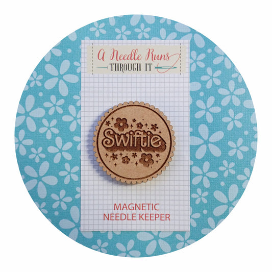 Cross Stitch Needle Minder, Swiftie needle minder, Wood Magnetic Needle Minder. Hand embroidery, Needle Keeper. Needle minder cross stitch