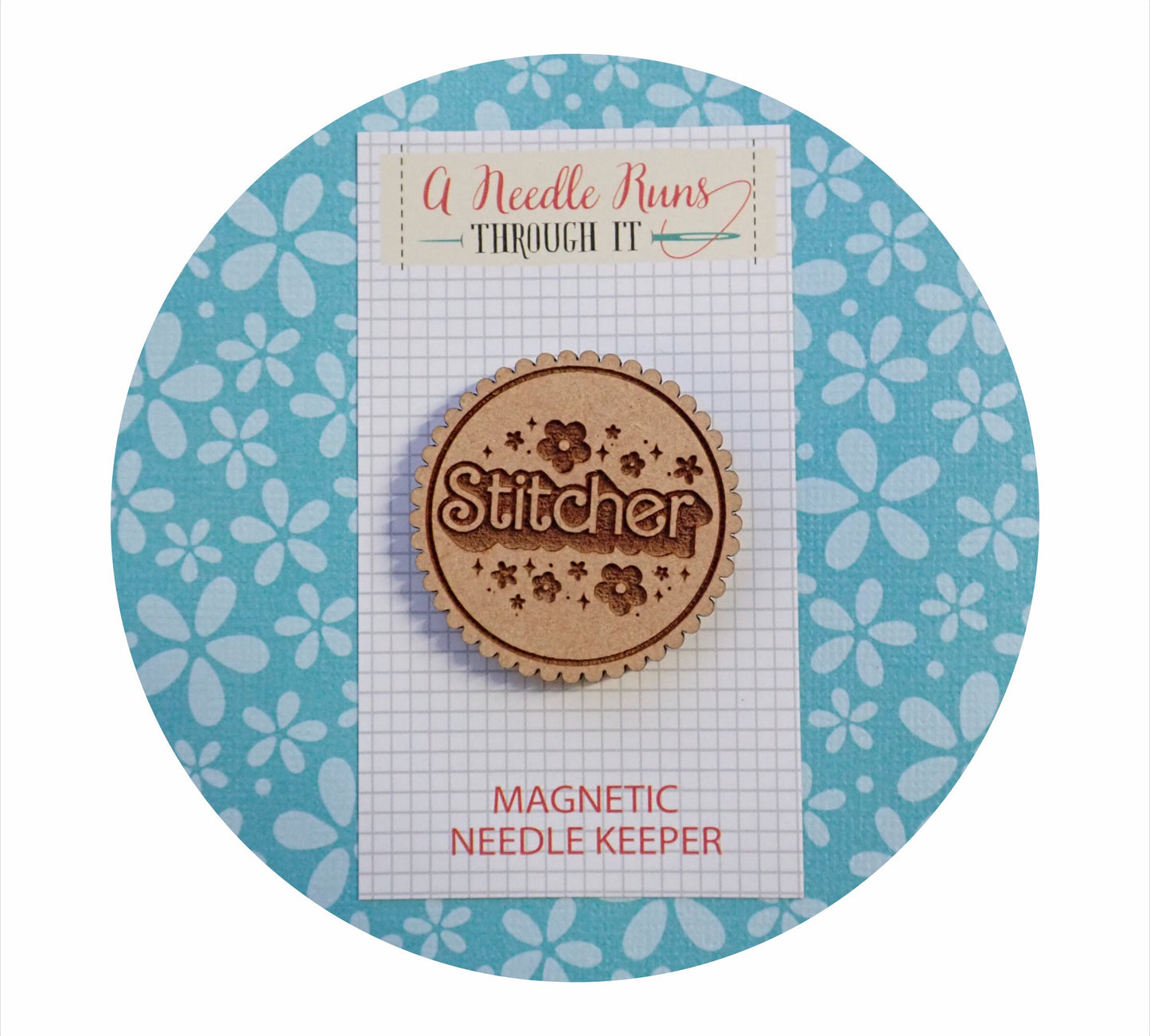 Cross Stitch Needle Minder, Stitcher needle minder, Wood Magnetic Needle Minder. Hand embroidery, Needle Keeper. Needle minder cross stitch