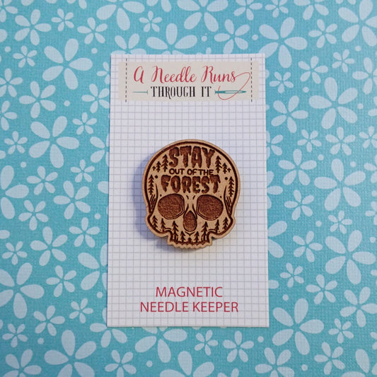 Cross Stitch Needle Minder, True Crime needleminder, Wood Magnetic Needle Minder. Hand embroidery, Needle Keeper. Needle minder cross stitch