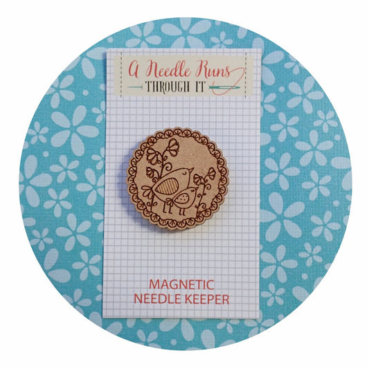 Cross Stitch Needle Minder, Bird needleminder, Wood Magnetic Needle Minder. Hand embroidery, Needle Keeper. Needle minder cross stitch birds