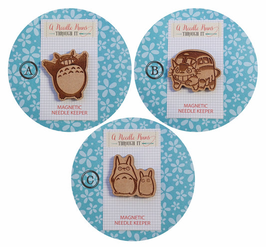 Cross Stitch Needle Minder,Forest friends needle minder,Wood Magnetic Needle Minder Hand embroidery, .Needle minder cross stitch