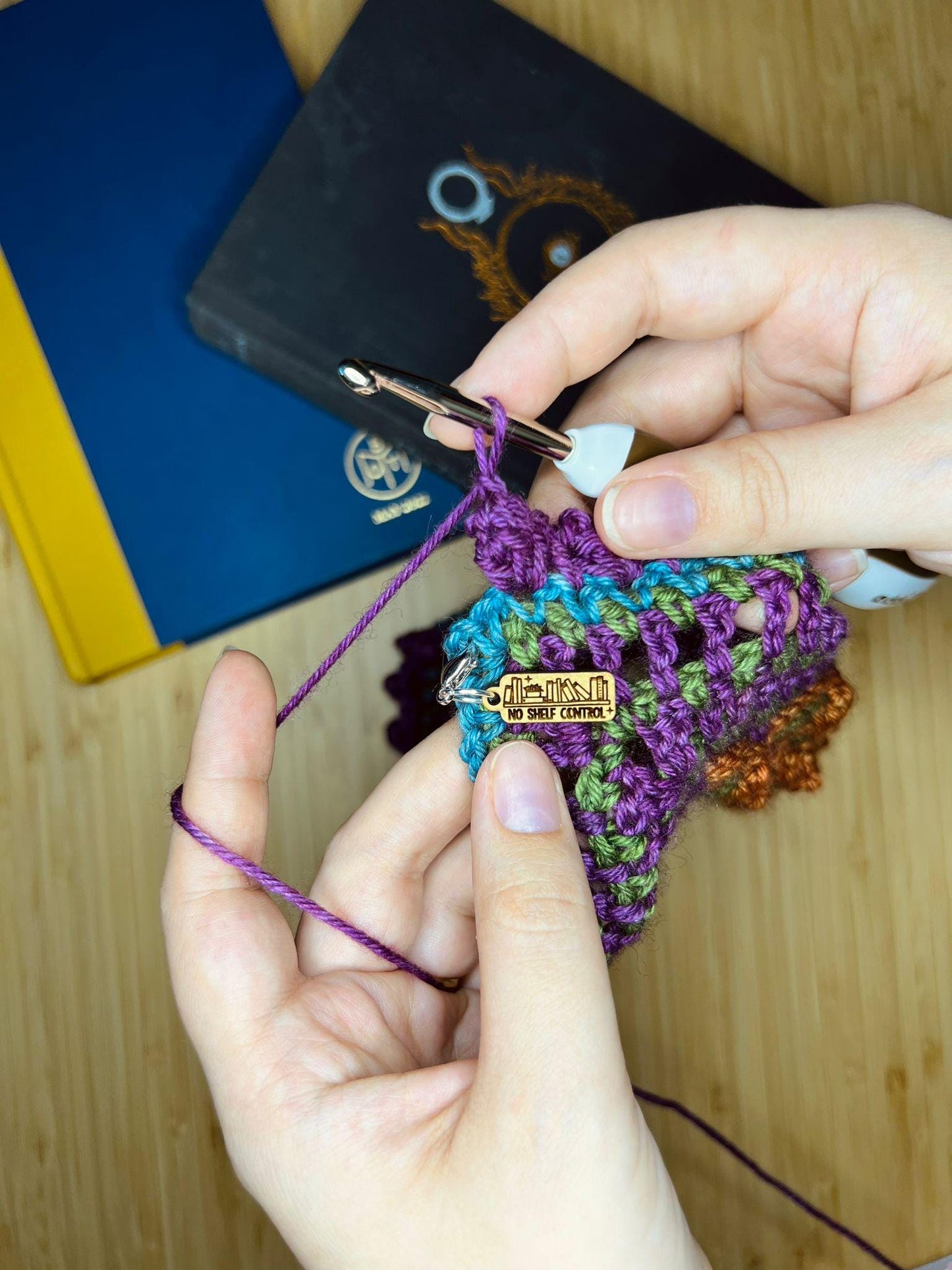 Bookish theme stitch markers for knitting or crochet. Reading stitch markers, progress keepers