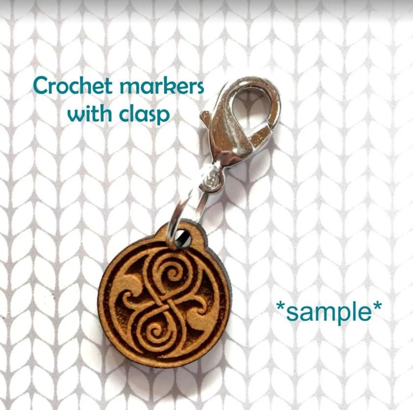 Chicken theme stitch markers for knitting or crochet. Farm chicken stitch markers, progress keepers