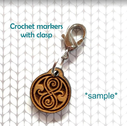 Chicken theme stitch markers for knitting or crochet. Farm chicken stitch markers, progress keepers