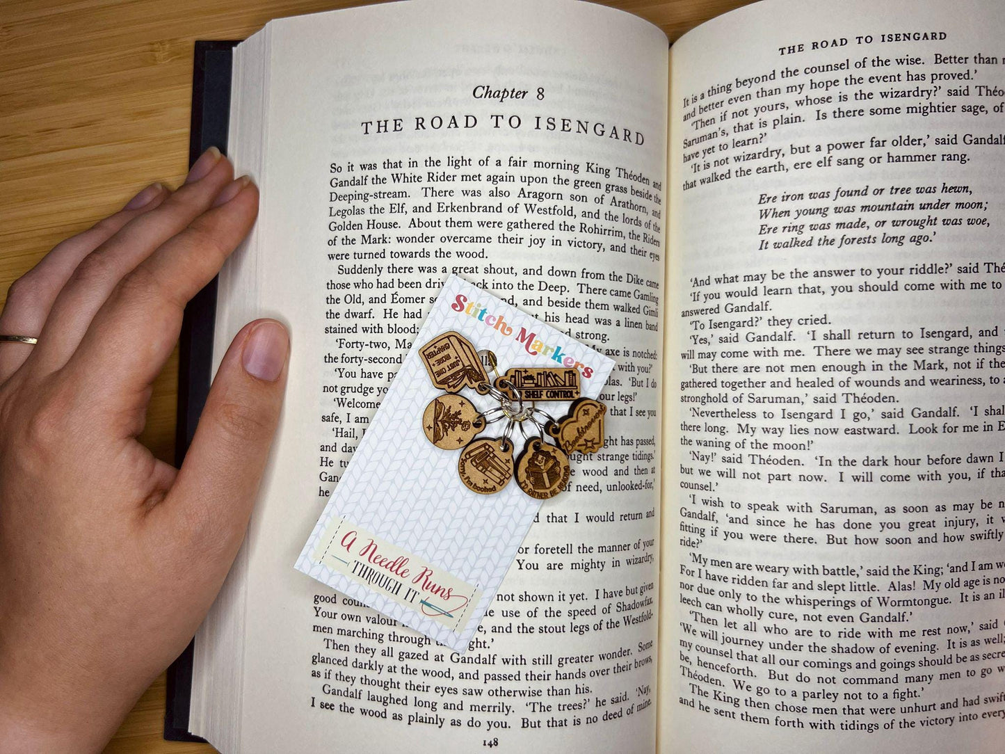 Bookish theme stitch markers for knitting or crochet. Reading stitch markers, progress keepers