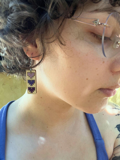 Make your own embroidered wooden earrings kit. Cross Stitch earrings kit, mandala earrings kit, embroidery diy kit. DIY gift