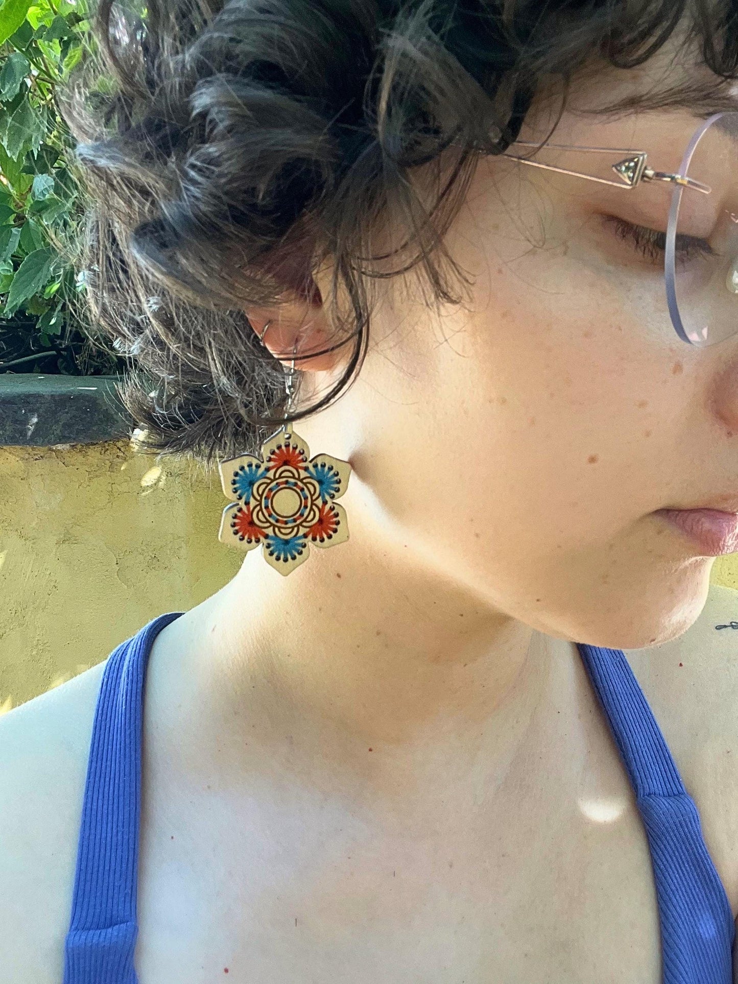 Make your own embroidered wooden earrings kit. Cross Stitch earrings kit, mandala earrings kit, embroidery diy kit. DIY gift