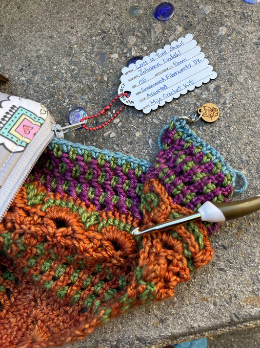 Work in Progress (WIP) Tags. Erasable and reusable labels for crochet & knitting projects.