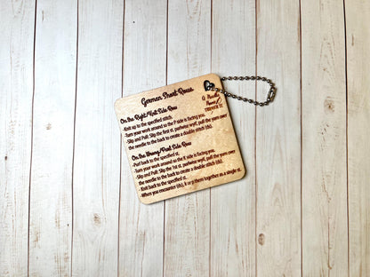 German Short Rows Instruction Tag | Maple Knitting Helper Tag