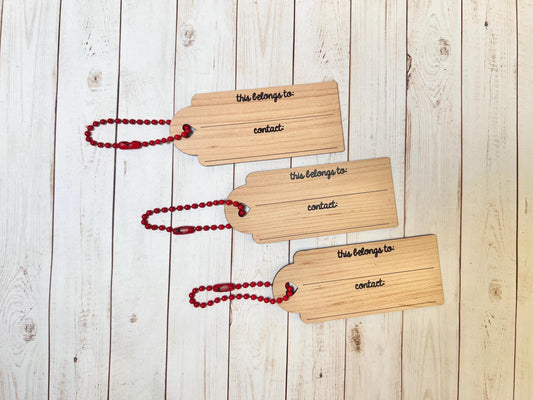 This Belongs To Tags | Erasable and reusable labels for personal items and luggage | Pack of three