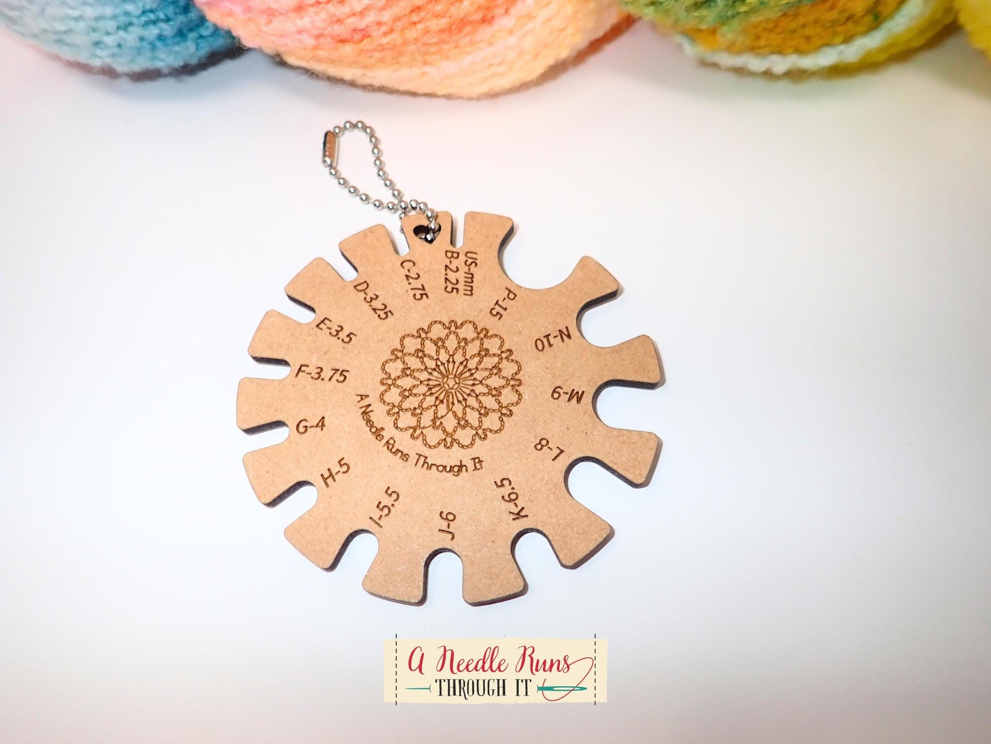 Round crochet hook gauge, small crochet gauge