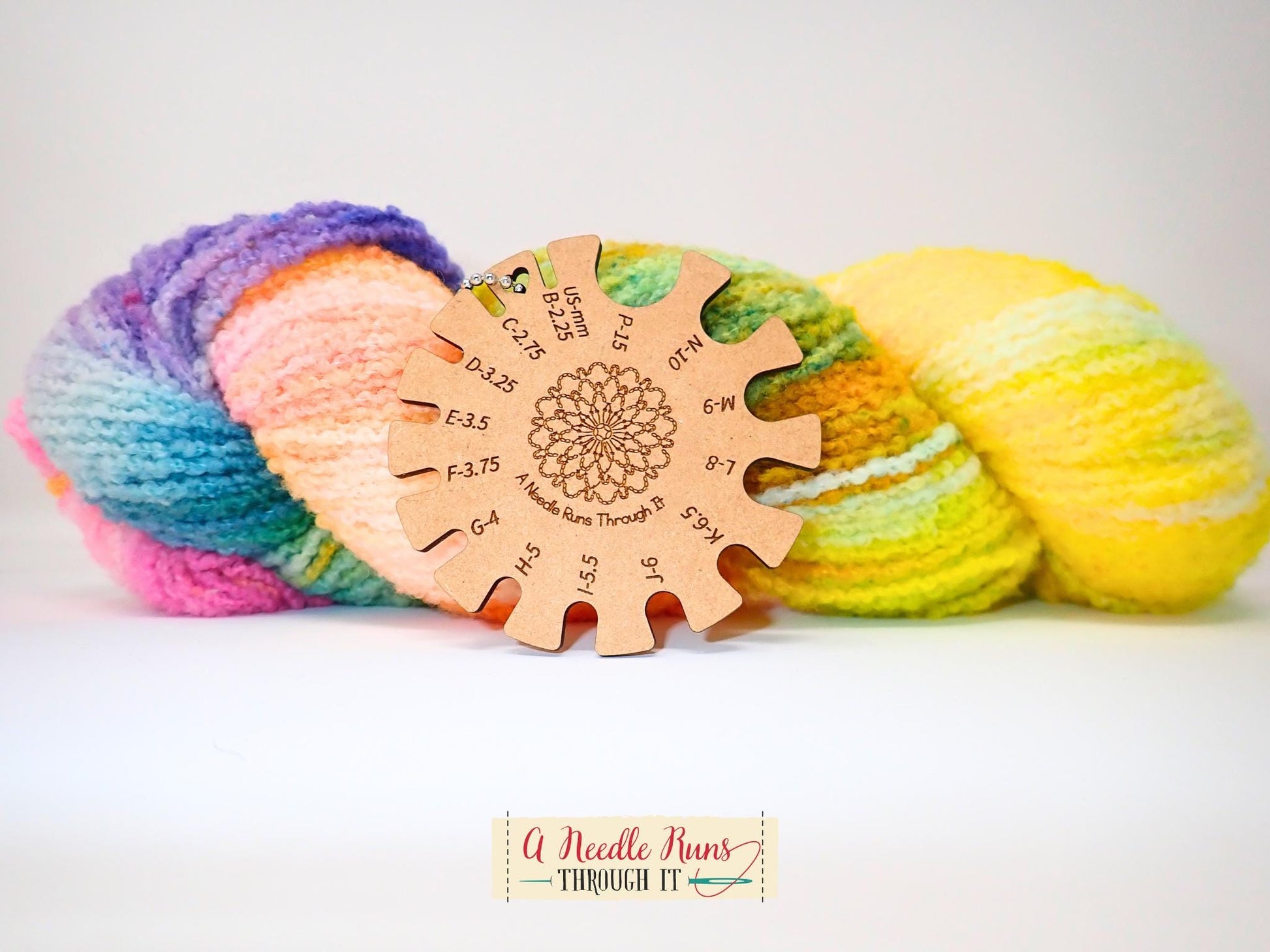 Round crochet hook gauge, small crochet gauge