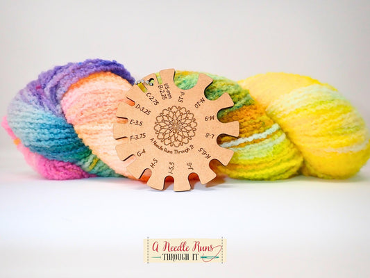 Round crochet hook gauge, small crochet gauge