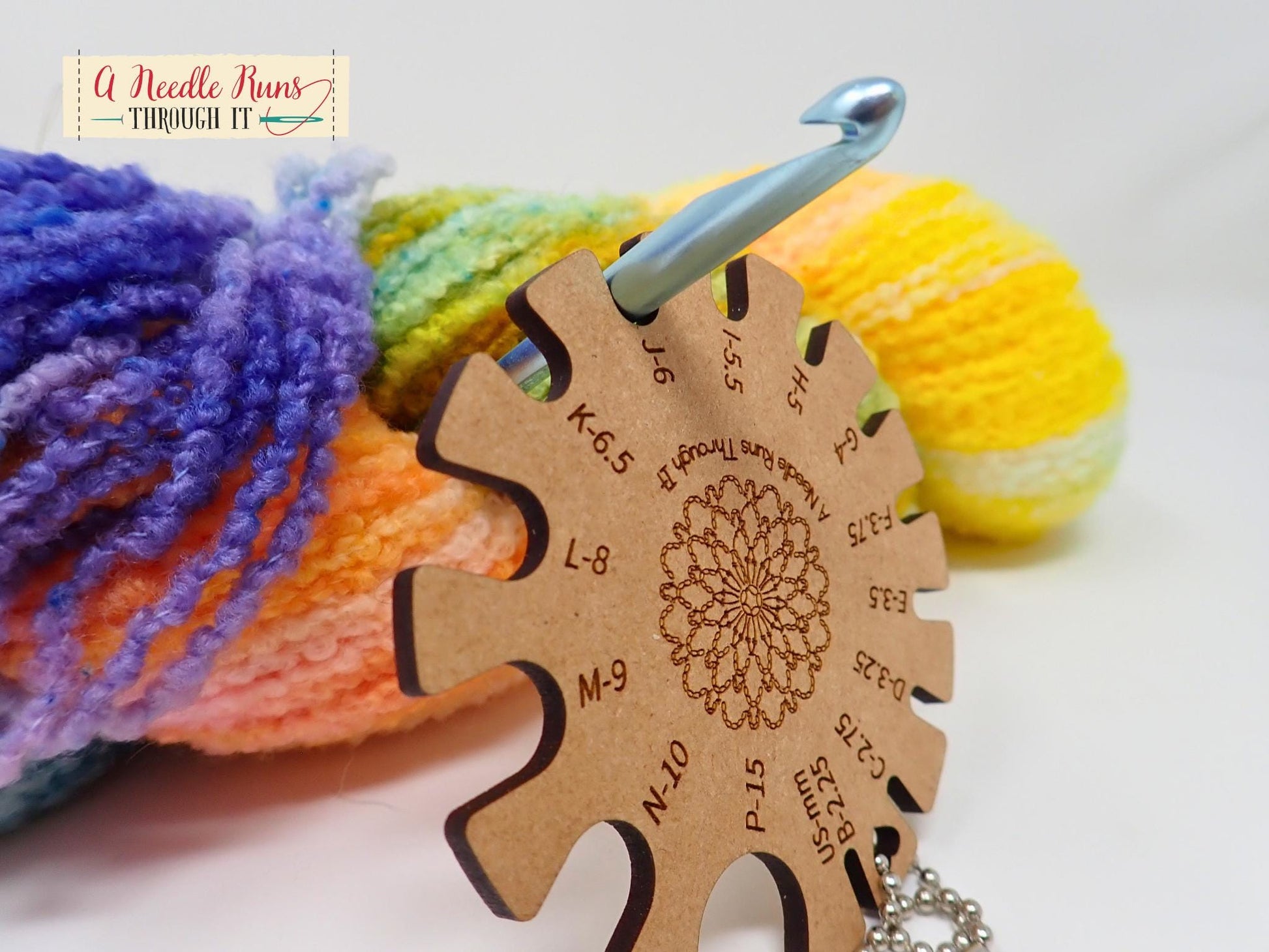 Round crochet hook gauge, small crochet gauge