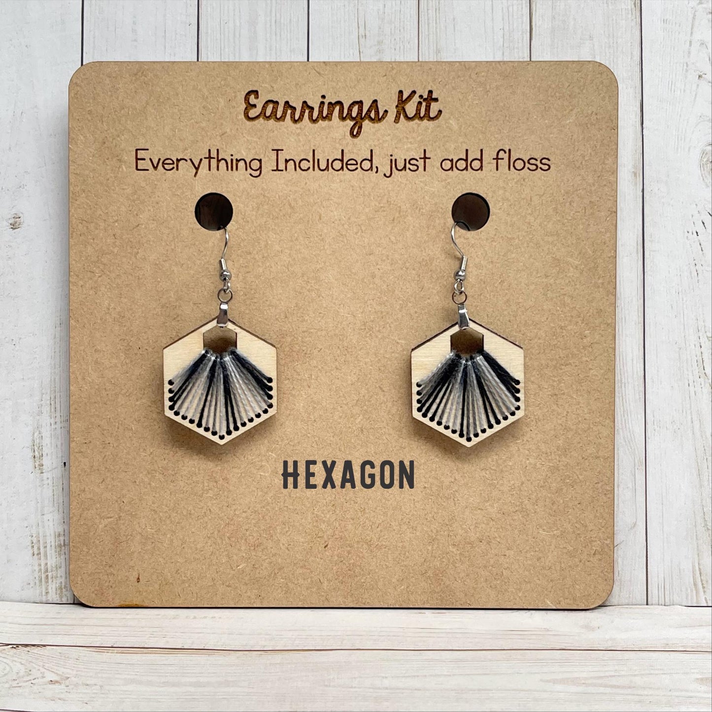 Make your own embroidered wooden earrings kit. Cross Stitch earrings kit, mandala earrings kit, embroidery diy kit. DIY gift
