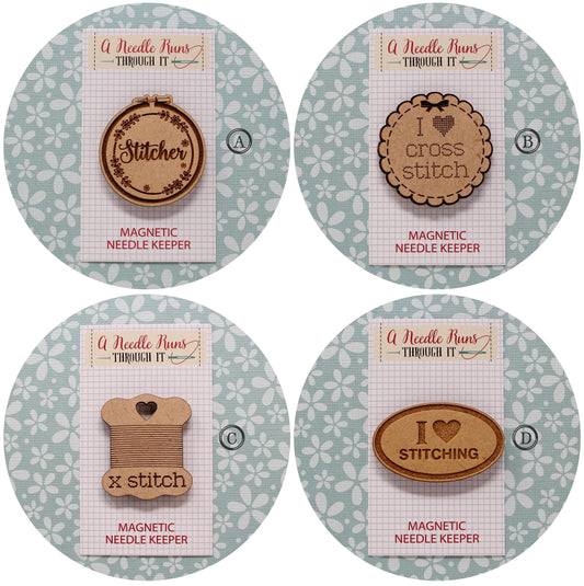 Cross Stitch Needle Minder, Cute stitcher needleminder,Wood Magnetic Needle Minder. Hand embroidery, Needle Keeper.Needleminder cross stitch