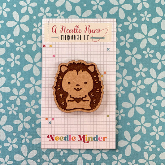 Cross Stitch Needle Minder, Cute hedgehog needle minder, Wood Magnetic Needle Minder. Hand embroidery, Needle Keeper. cross stitch hedgehog