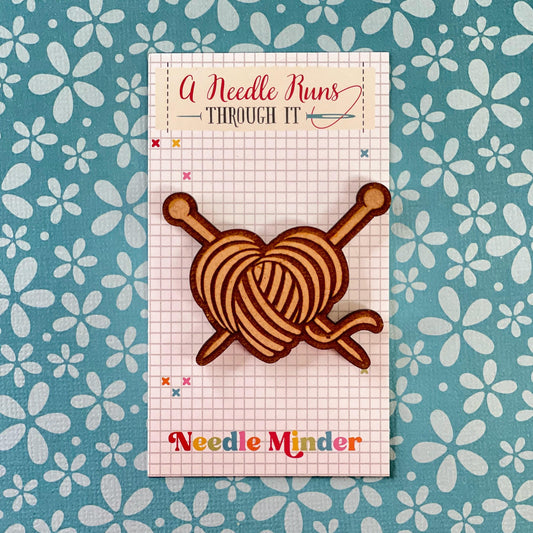 Cross Stitch Needle Minder, Knitting Yarn heart needle minder,Wood Magnetic Needle Minder.Hand embroidery, Needle Keeper. cross stitch heart