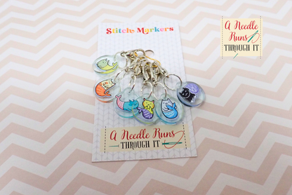 Mercats - Full Color Stitch Markers (set of 6)