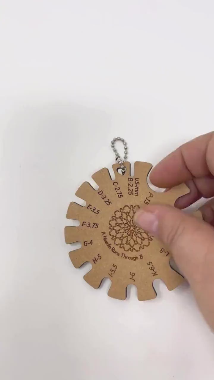 Round crochet hook gauge, small crochet gauge