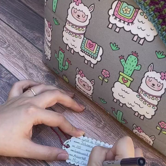 Work in Progress (WIP) Tags. Erasable and reusable labels for crochet & knitting projects.