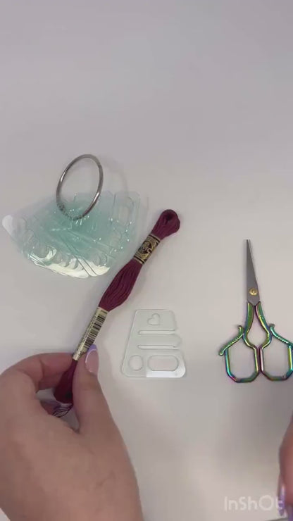 Embroidery Thread holder,acrylic floss keeper for embroidery thread.Thread minder Hand embroidery floss thread drops.Cross Stitch floss drop